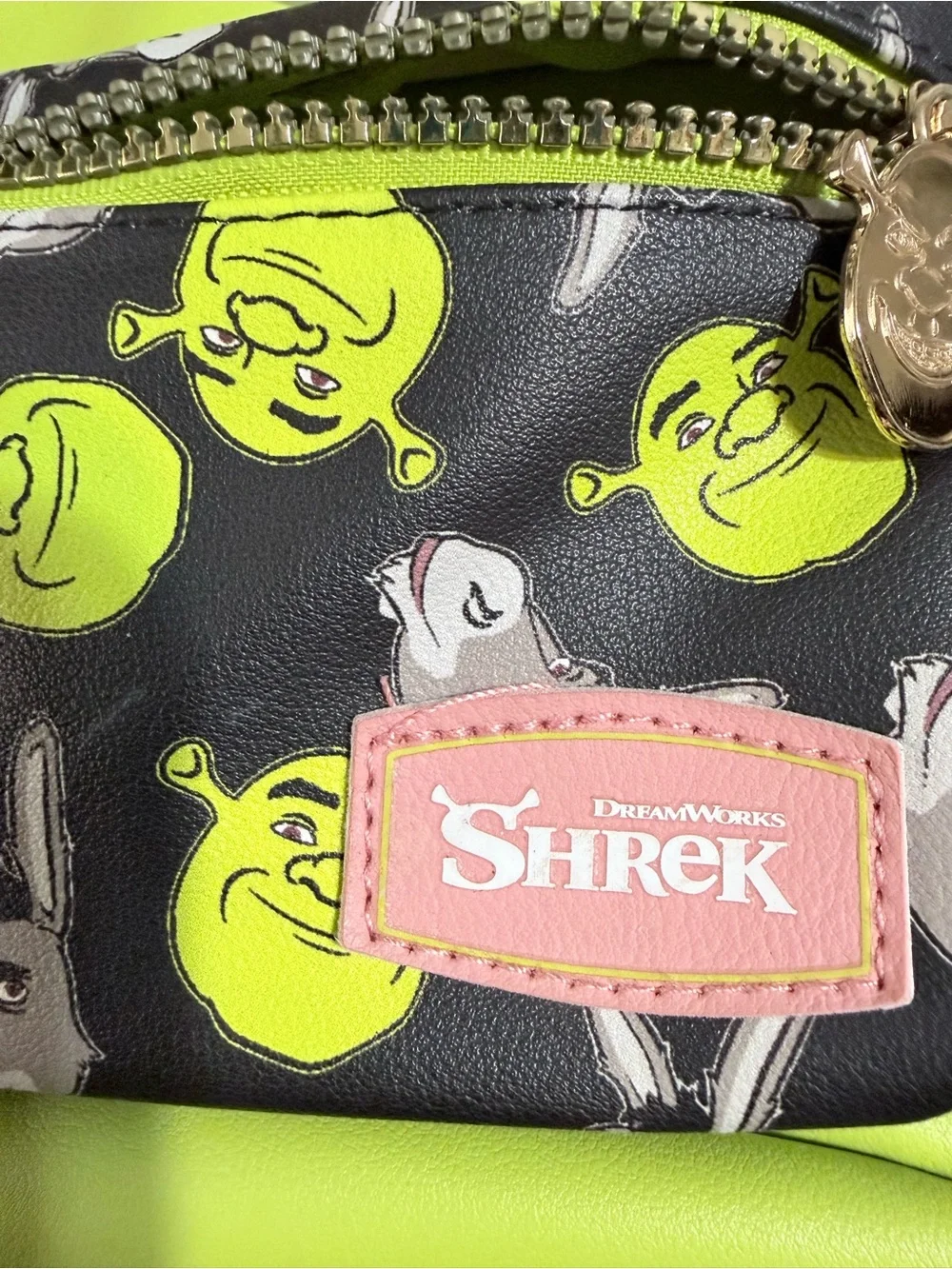 Dreamworks Shrek Bright Green and Black Kids Backpack